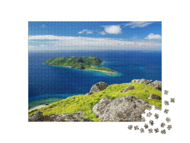 puzzle 1000 dílků „Pohled na ostrov Kuata ze sopky Vatuvula, ostrovy Yasawa, Fidži“