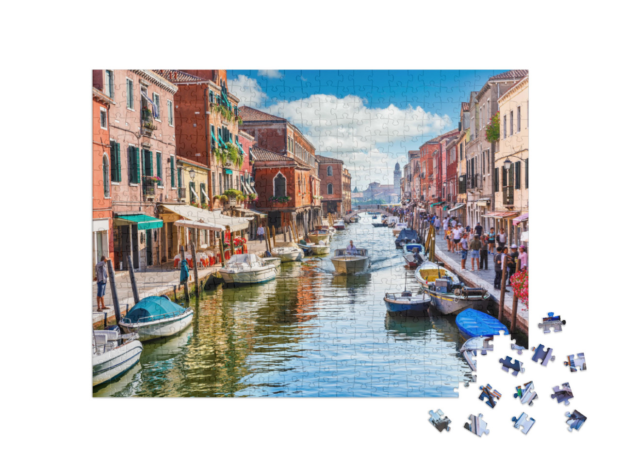 puzzle 500 dílků „Malebný ostrov Murano v Benátkách, Itálie“