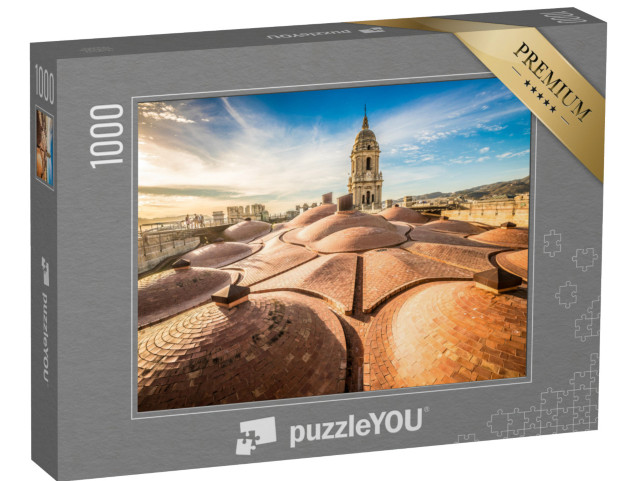 puzzle 1000 dílků „Západ slunce na střeše katedrály v Malaze, Španělsko“