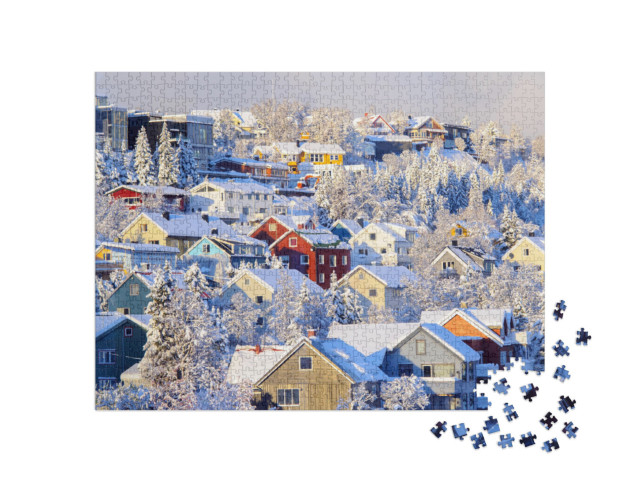 puzzle 1000 dílků „Zimní Tromso, Norsko“