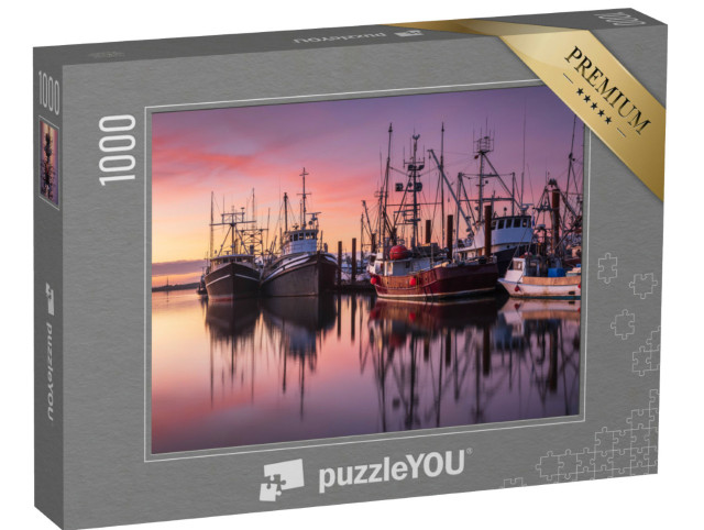 puzzle 1000 dílků „Rybářské lodě v přístavu Steveston, Britská Kolumbie“