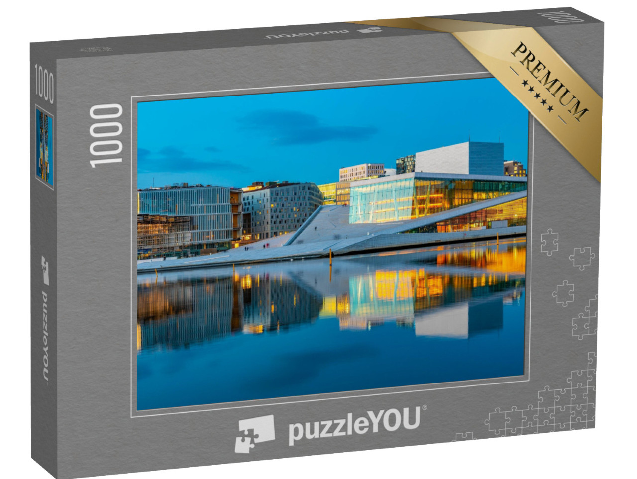 puzzle 1000 dílků „Noční pohled na Operu v Oslu, Norsko“