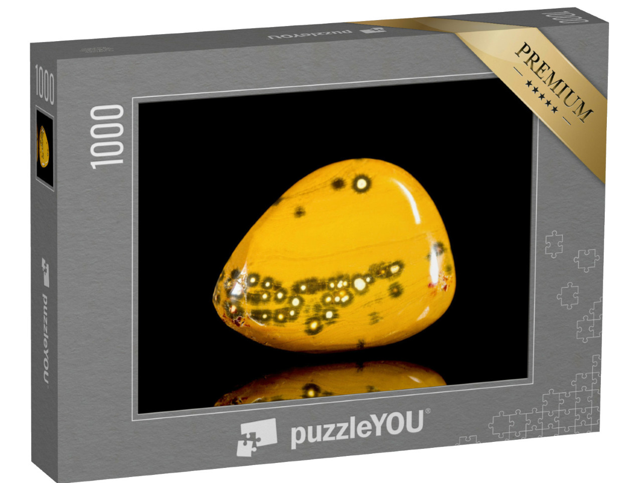 puzzle 1000 dílků „Roztříštěný žlutý jaspis, mineralogie“
