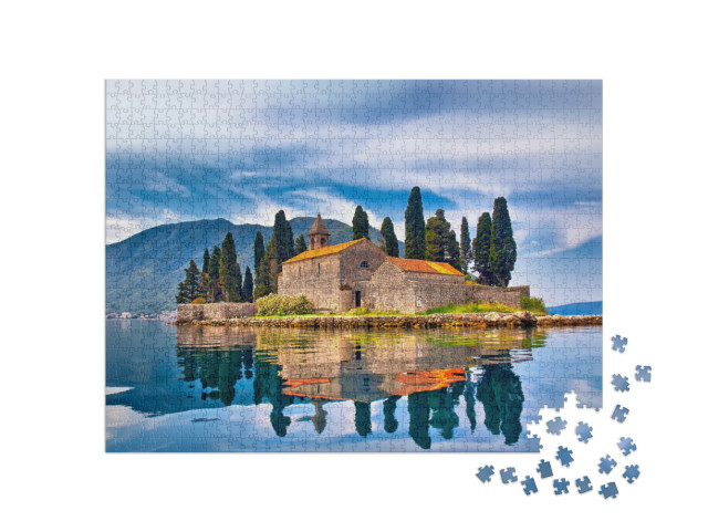 puzzle 1000 dílků „Ostrov svatého Jiří, Černá Hora“