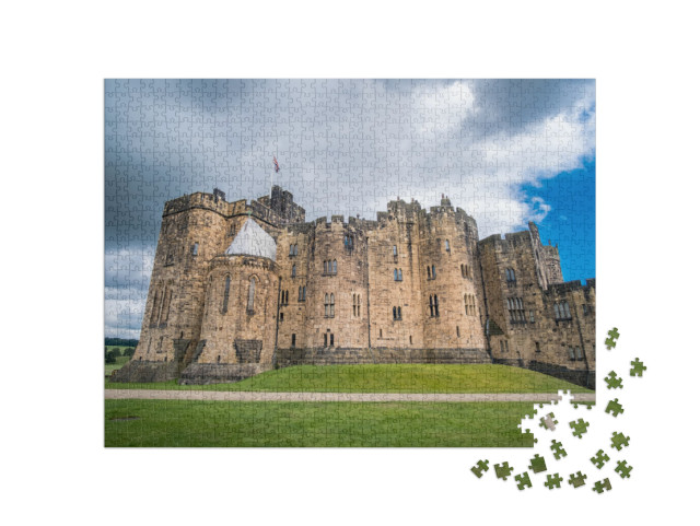 puzzle 1000 dílků „Mystický hrad Alnwick v anglickém hrabství Northumberland“