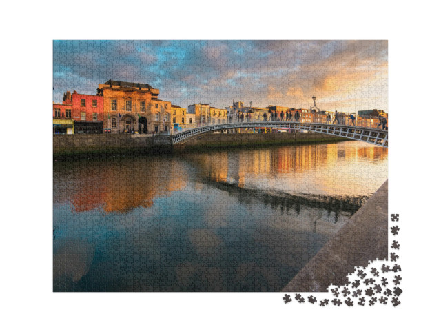 puzzle 2000 dílků „Ha'Penny Bridge, Dublin, Irsko“