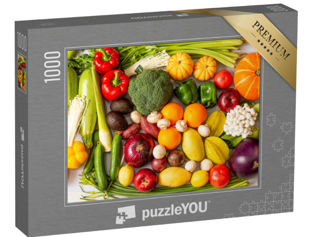 puzzle 1000 dílků „Pestrá směs čerstvé zeleniny“