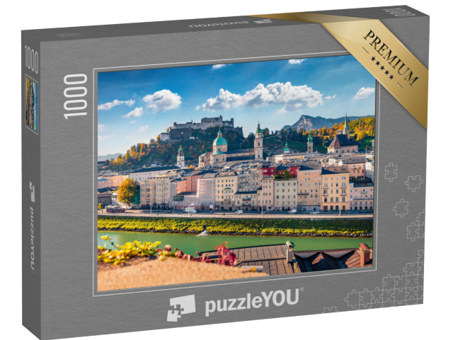 puzzle 1000 dílků „Malebná krajina Salzburgu, Rakousko“