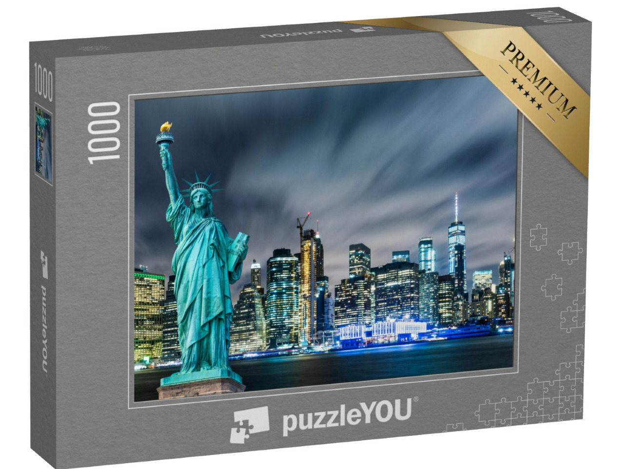 puzzle 1000 dílků „Socha Svobody před panoramatem Manhattanu“