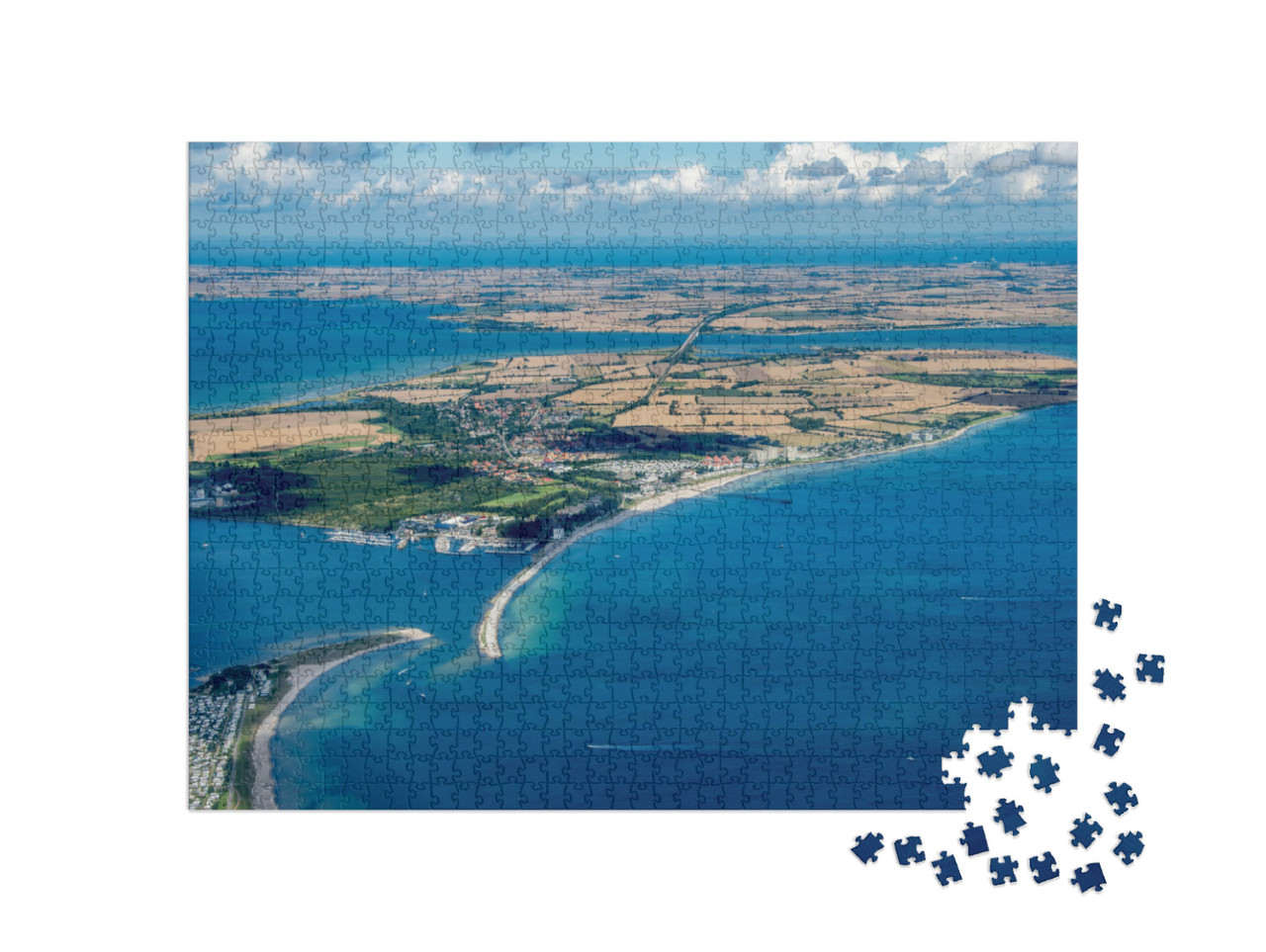 puzzle 1000 dílků „Panoramatický let nad ostrovem Fehmarn“