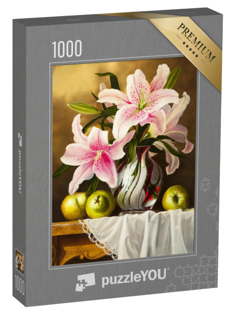 puzzle 1000 dílků „Zátiší s liliemi a hruškami“