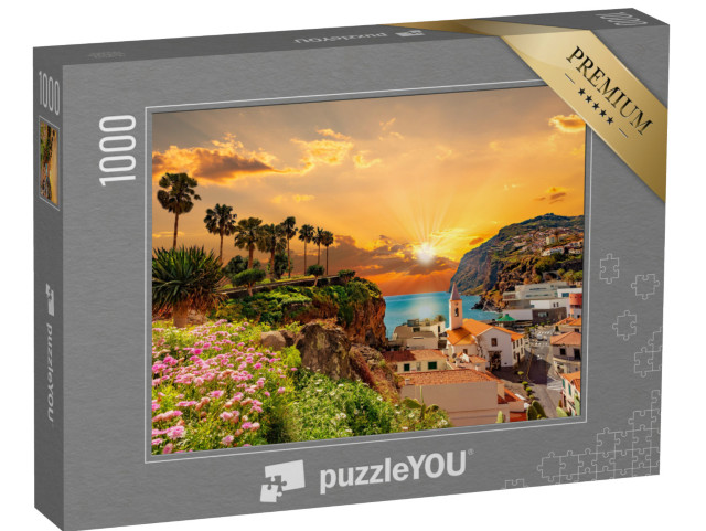 puzzle 1000 dílků „Západ slunce nad pobřežím Madeiry, Portugalsko“