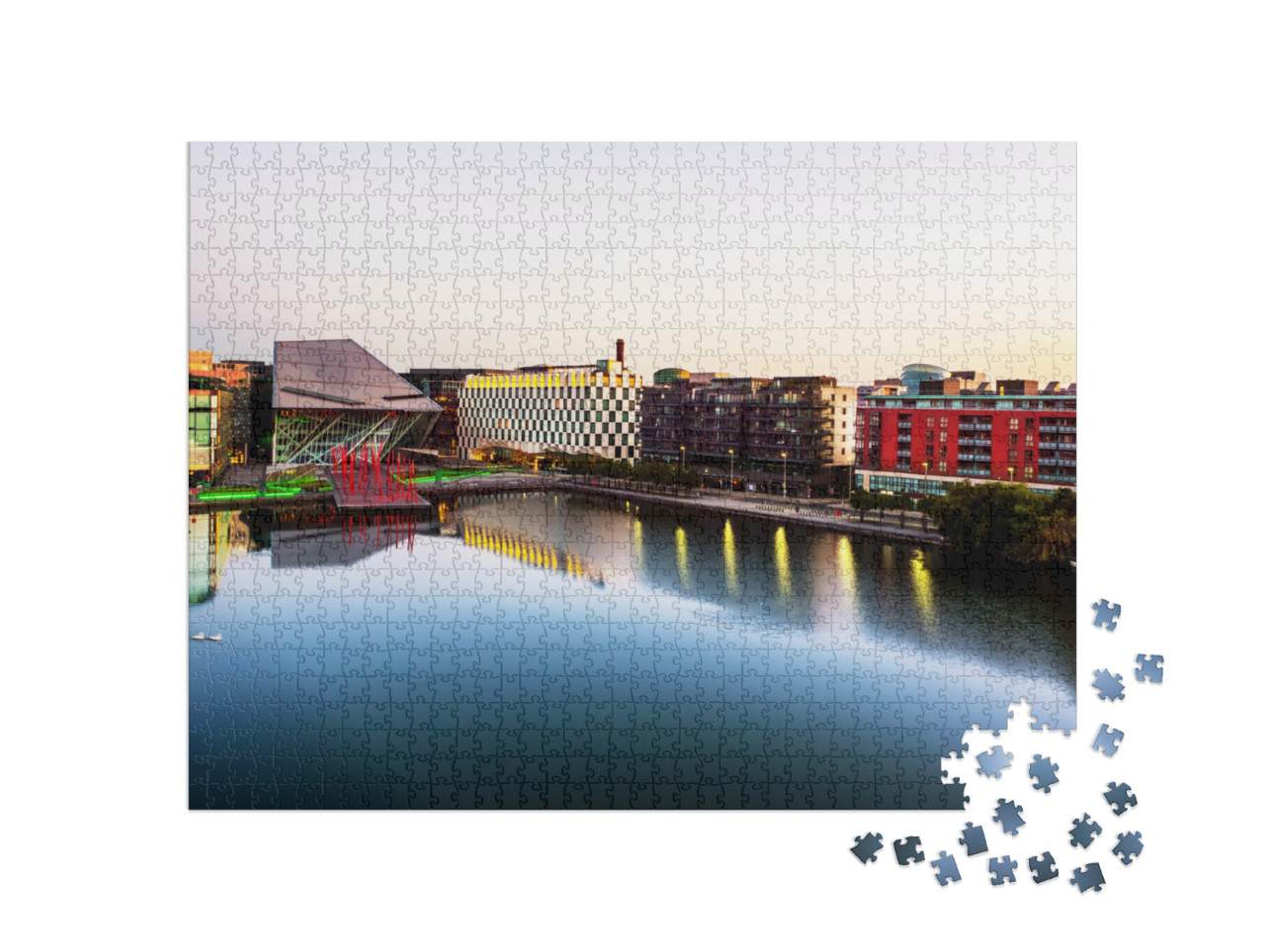 puzzle 1000 dílků „Grand Canal Docks, Dublin, Irsko“