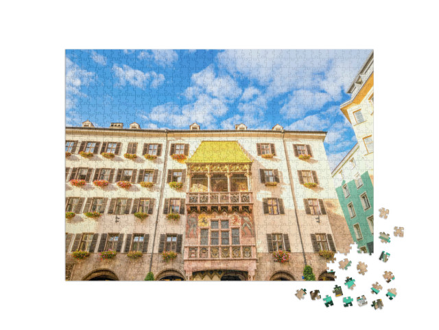 puzzle 1000 dílků „Zlatá střecha, Innsbruck“