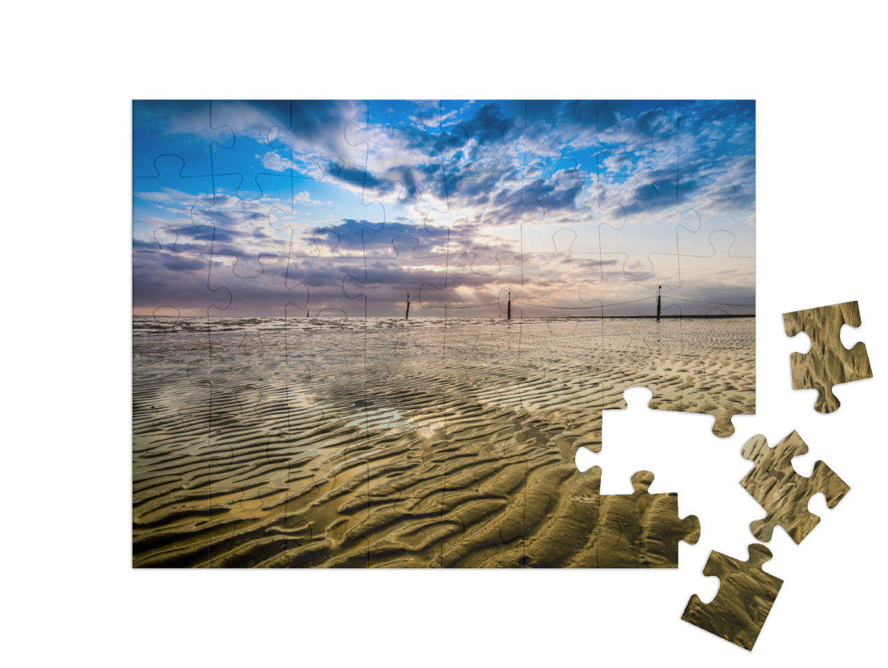 puzzle 48 dílků „Waddenské moře na Norderney“