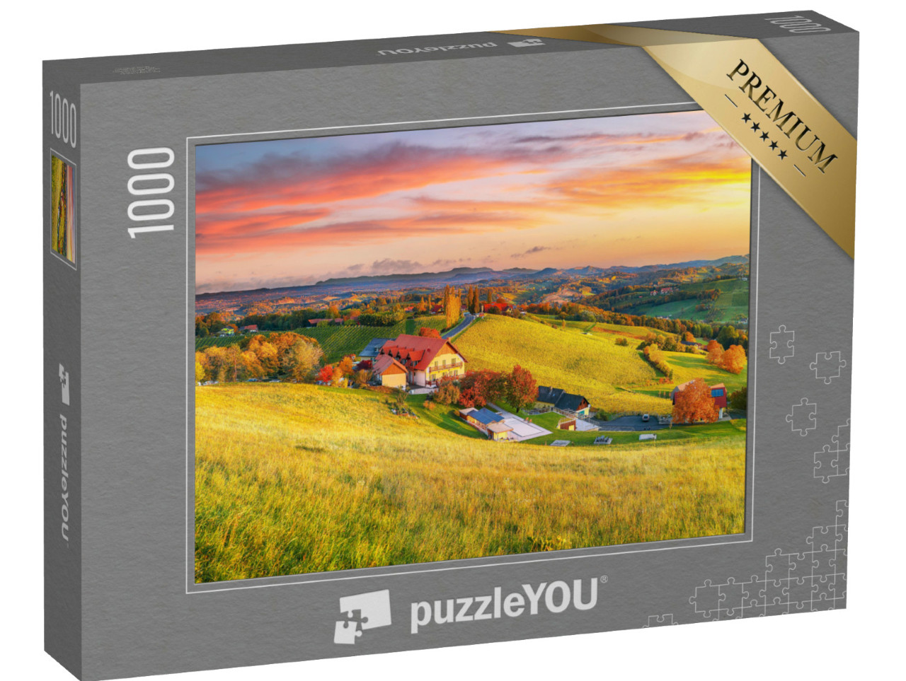 puzzle 1000 dílků „Snová krajina vinic v jižním Štýrsku“