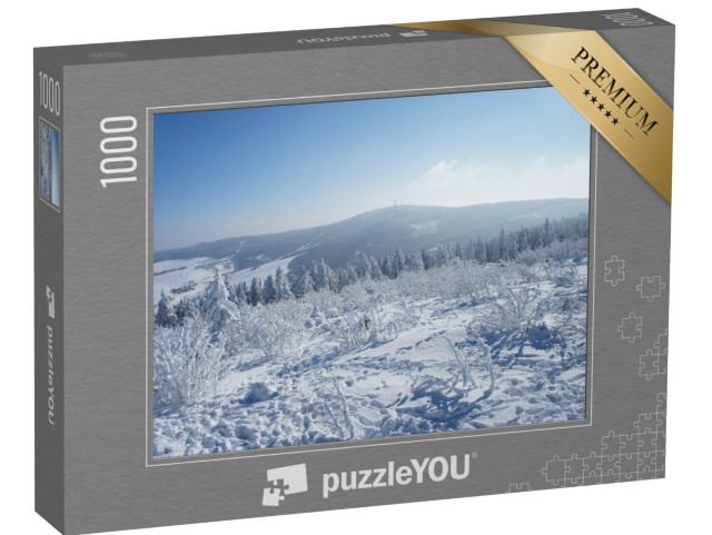 puzzle 1000 dílků „Zimní Krušné hory v Sasku, Německo“