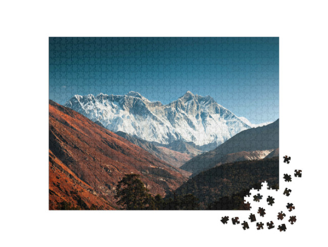 puzzle 1000 dílků „Everest, Lhotse a Nuptse, Nepál, Himaláj“
