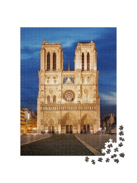 puzzle 1000 dílků „Notre Dame, pamětihodnost Paříže, Francie“