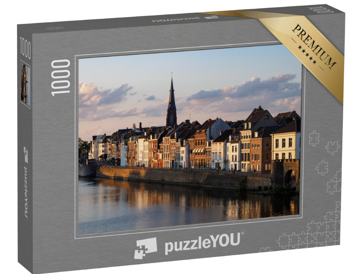 puzzle 1000 dílků „Maastricht za soumraku“