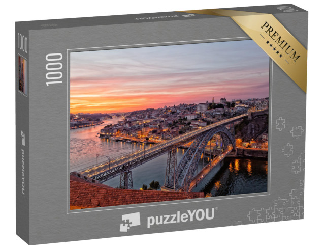 puzzle 1000 dílků „Večerní most Luise I., Porto, Portugalsko“