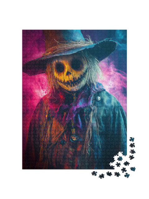 puzzle 1000 dílků „Halloweenský strašák“
