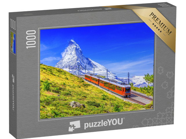 puzzle 1000 dílků „Železnice na Gornergrat s Matterhornem, Valais, Švýcarsko“