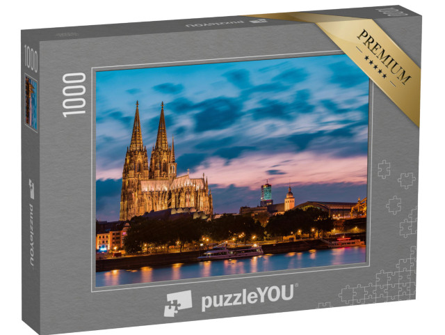 puzzle 1000 dílků „Západ slunce nad kolínskou katedrálou“