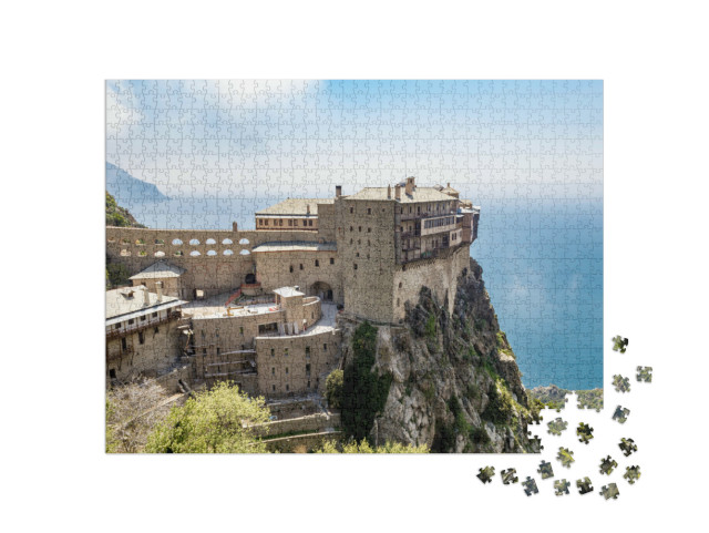 puzzle 1000 dílků „Klášter Simonopetra na hoře Athos“