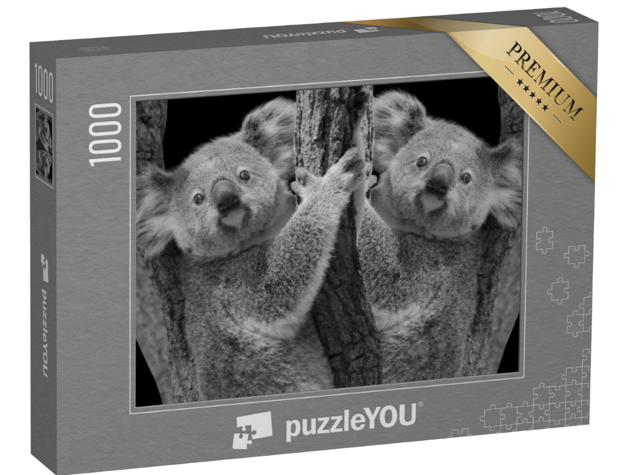 puzzle 1000 dílků „Dvě roztomilé koaly na stromě“