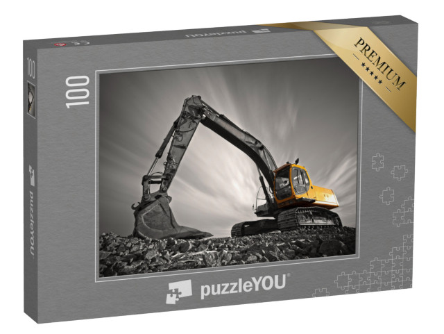puzzle 100 dílků „Bagr na kamenité půdě“