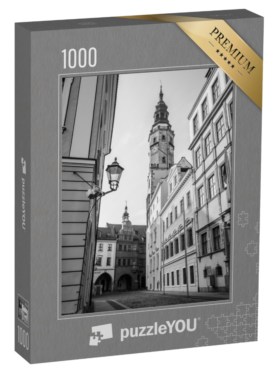 puzzle 1000 dílků „Schonhof, Görlitz, černobíle“