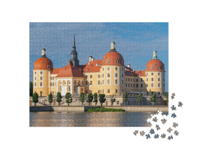 puzzle 1000 dílků „Barokní zámek Moritzburg u Drážďan, Sasko“