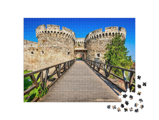 puzzle 1000 dílků „Vstup do pevnosti Kalemegdan v Bělehradě, Srbsko“