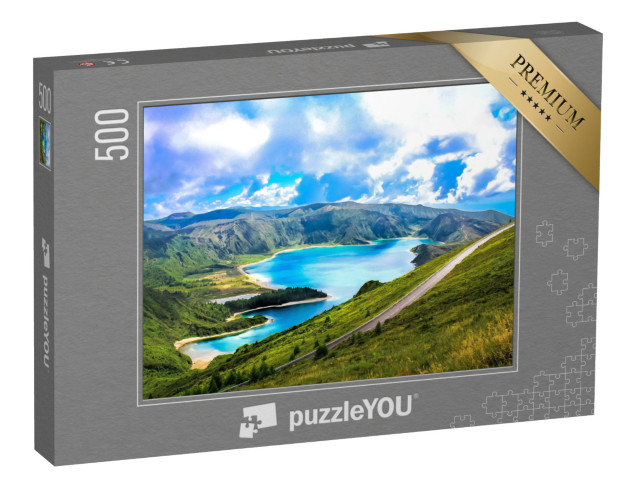 puzzle 500 dílků „Úchvatné sopečné jezero, Azory, Portugalsko“