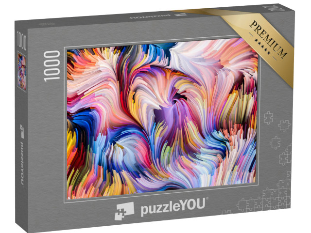 puzzle 1000 dílků „Kompozice barevných proudů: přírodní síly v umění“