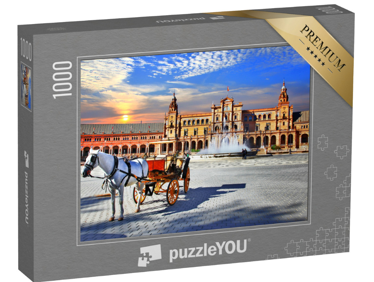 puzzle 1000 dílků „Piazza Espana v Seville, Andalusie, Španělsko“