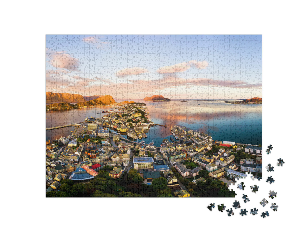 puzzle 1000 dílků „Alesund, Norsko“