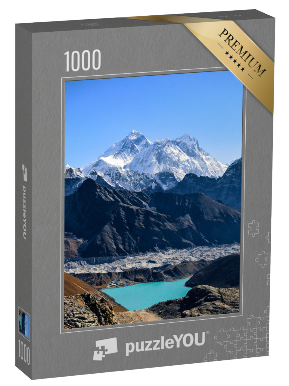 puzzle 1000 dílků „Mount Everest, Lhotse a Nuptse z průsmyku Renjo La“