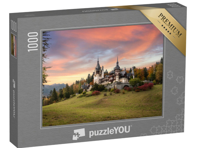 puzzle 1000 dílků „Panorama hradu Peles v Rumunsku“