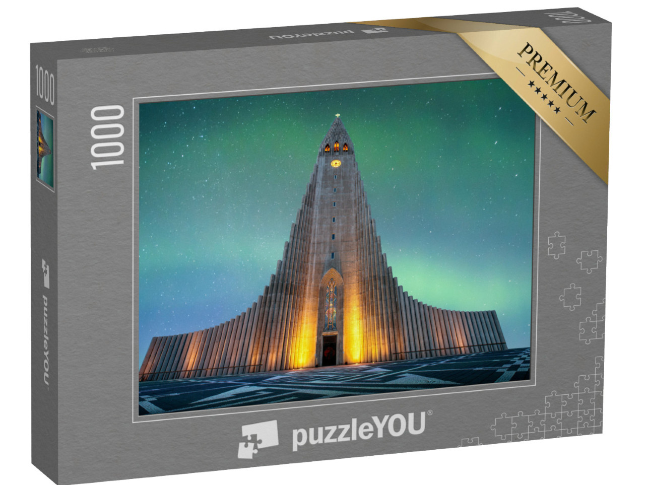 puzzle 1000 dílků „Největší kostel na Islandu: Hallgrímskirkja v Reykjavíku“