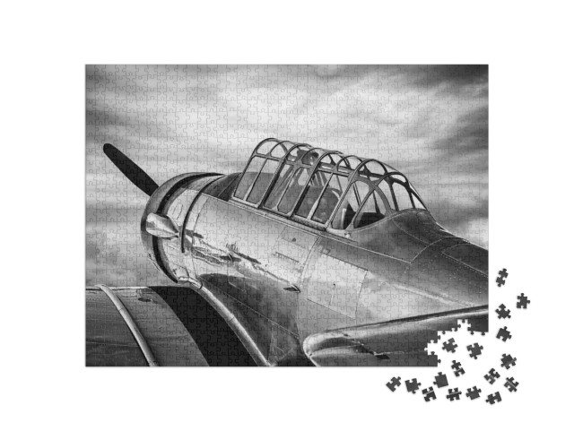 puzzle 1000 dílků „Historické letadlo nad mraky“