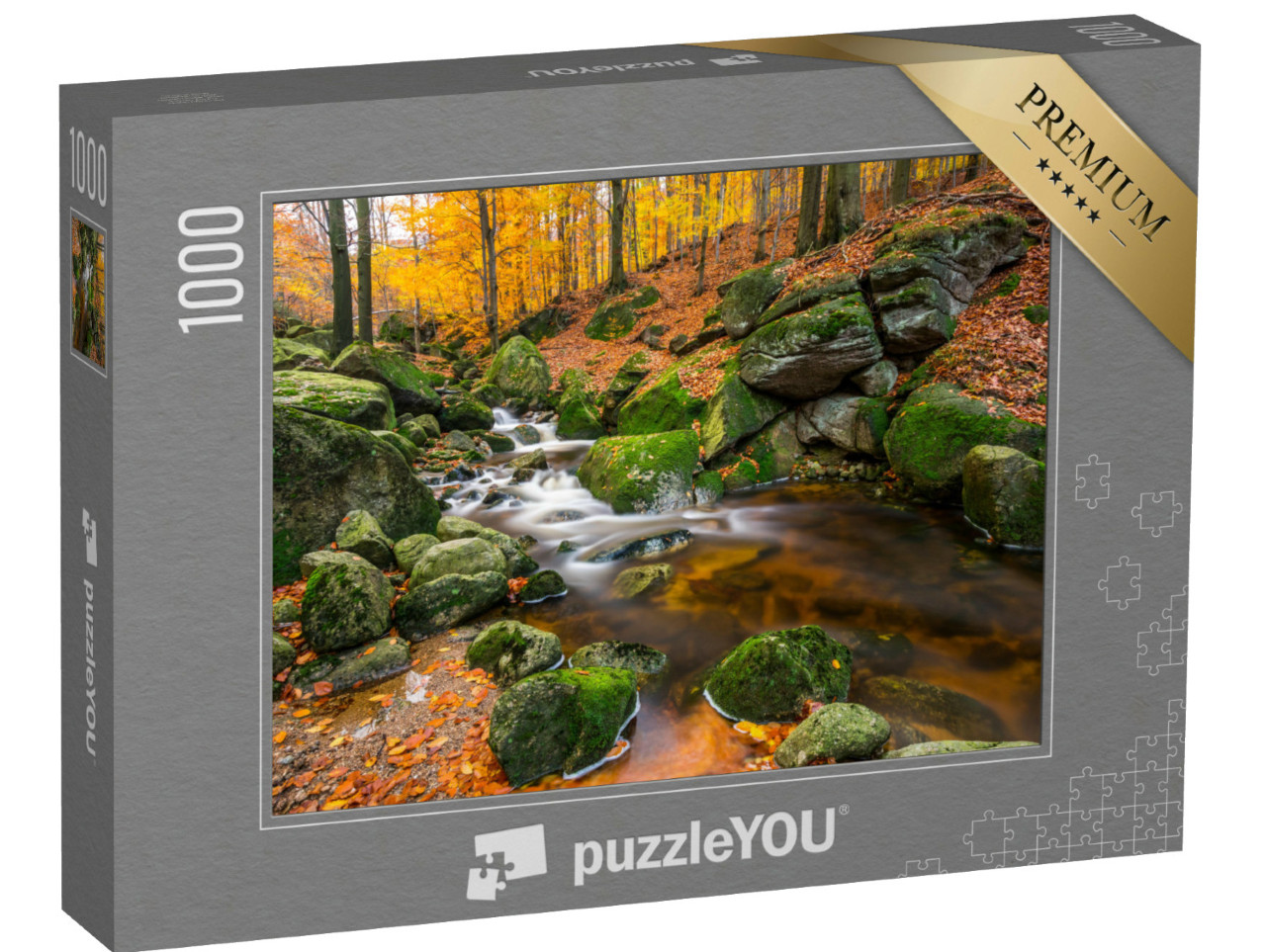puzzle 1000 dílků „Vodopád na Černém potoce, Jizerské hory, Česká republika“