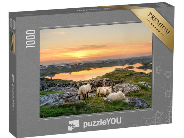 puzzle 1000 dílků „Západ slunce v Connemaře, Irsko“