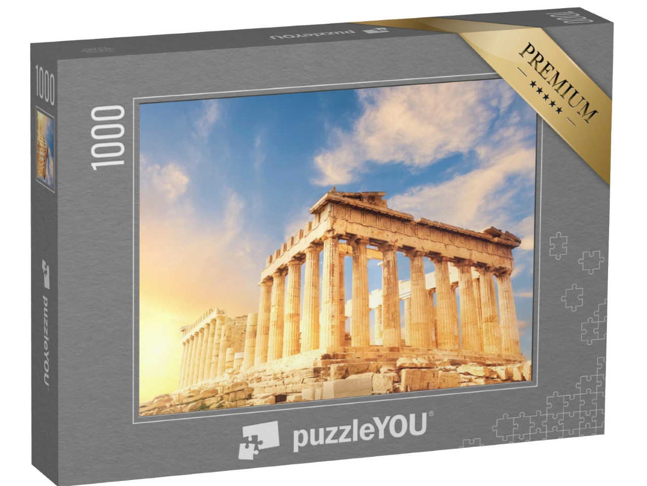 puzzle 1000 dílků „Chrám Parthenon při západu slunce, Athény, Řecko“