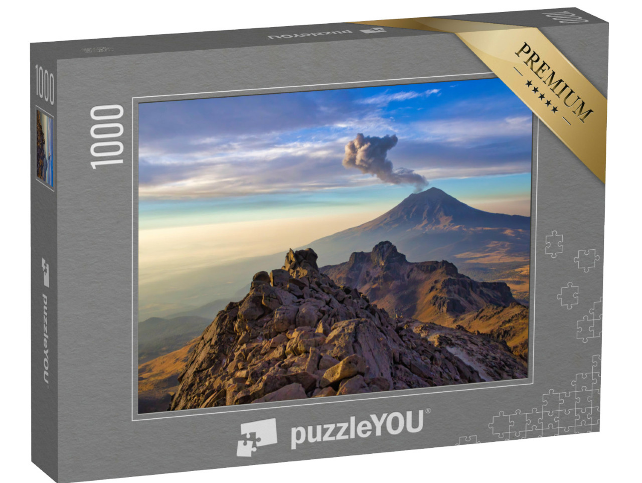 puzzle 1000 dílků „Erupce sopky Popocatepetl v Mexiku“