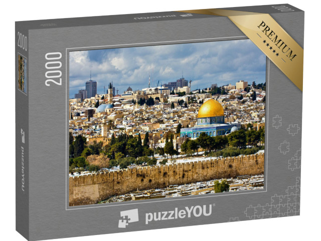 puzzle 2000 dílků „Jeruzalém na sněhu“