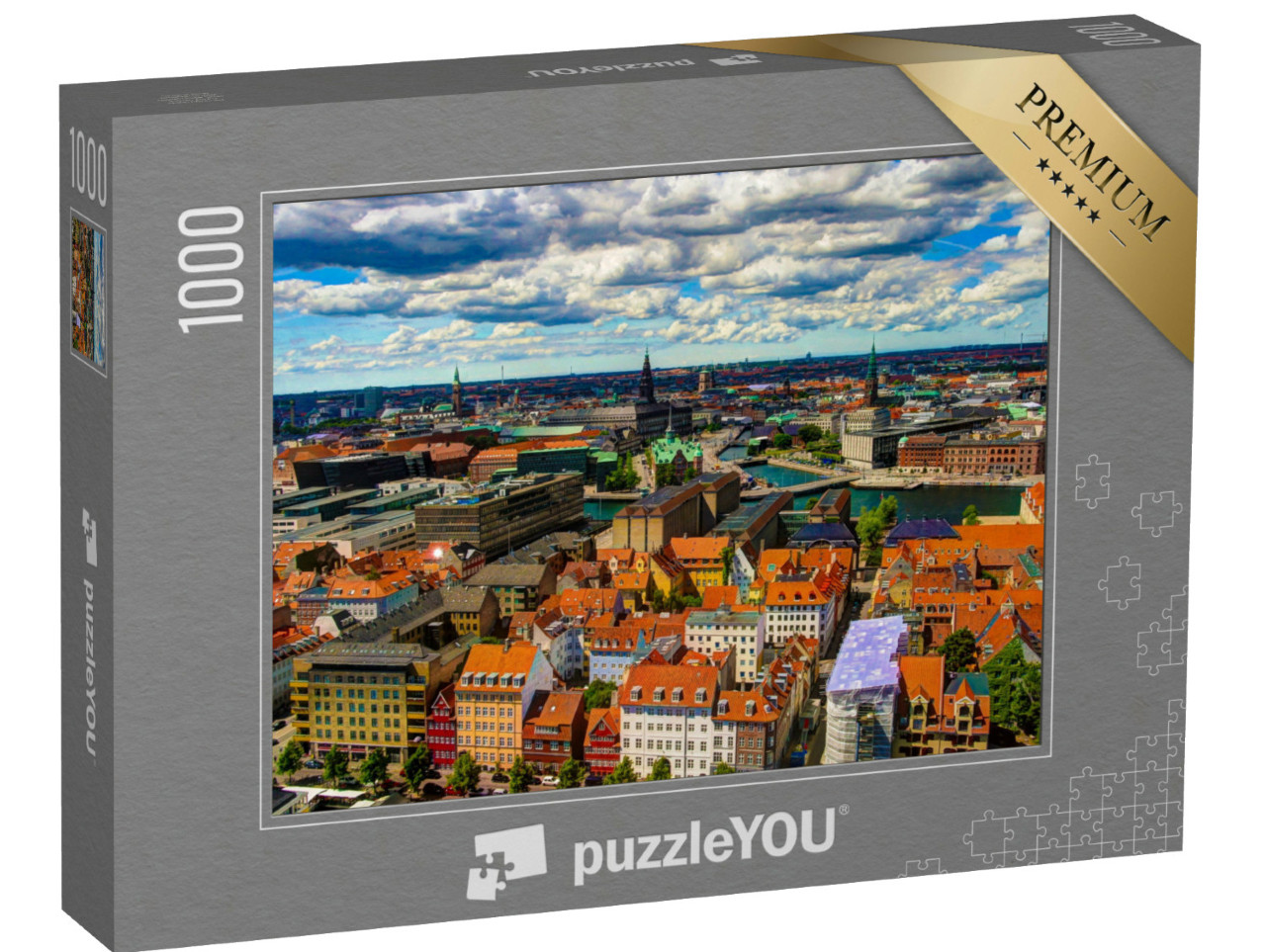 puzzle 1000 dílků „Krajina města Kodaň, Dánsko“