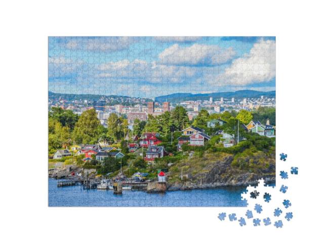 puzzle 1000 dílků „Oslo, město u fjordu“