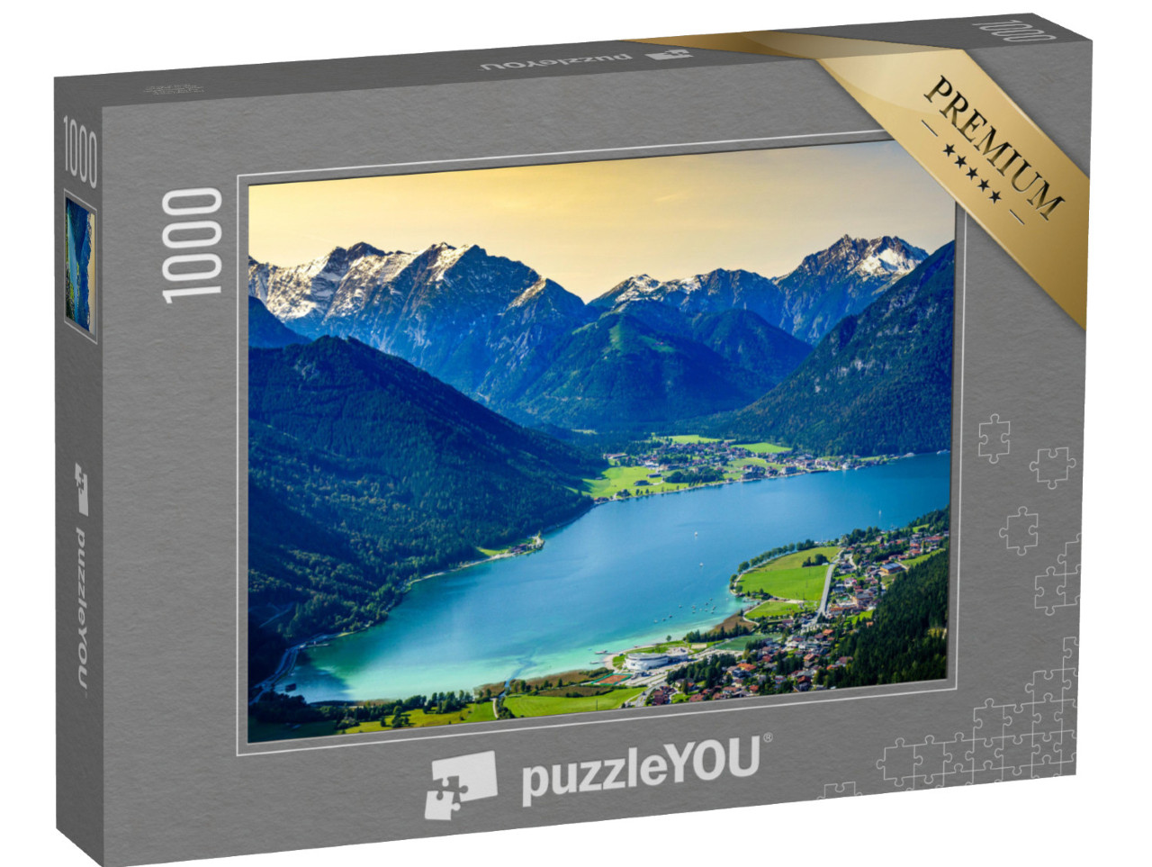 puzzle 1000 dílků „Pohled na jezero Achensee v Rakousku“